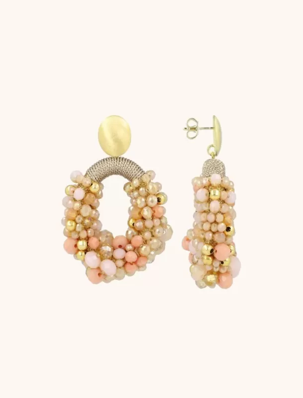 Store Beige Tangerine Oorbellen Opheilia Combi Ovaal M Clip Oorbellen