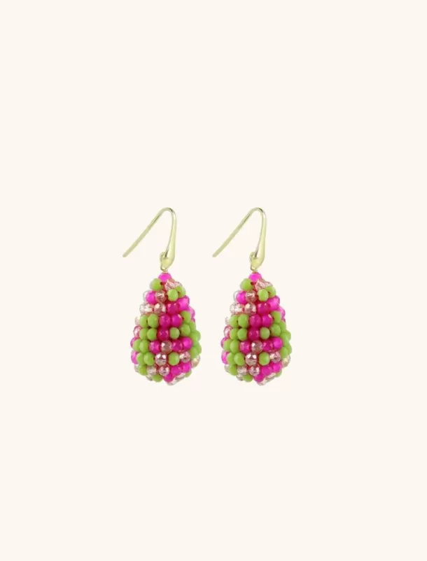 Online Fuchsia Lime Oorbellen Amy Cone Xs Glassberry