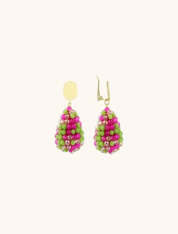 Cheap Fuchsia Lime Oorbellen Amy Cone Xs Clip Clip Oorbellen