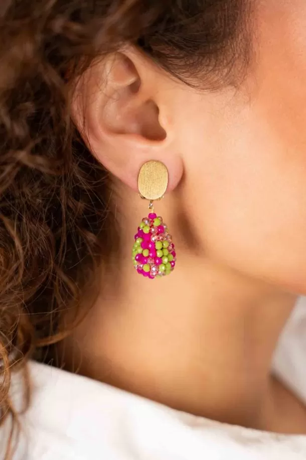 Cheap Fuchsia Lime Oorbellen Amy Cone Xs Clip Clip Oorbellen