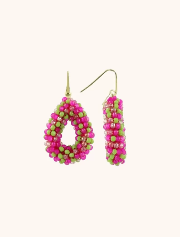 Shop Fuchsia Lime Oorbellen Berry Druppel S Glassberry