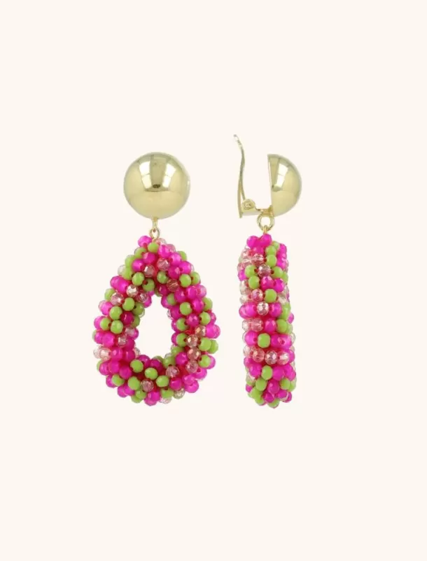 Sale Fuchsia Lime Oorbellen Berry Druppel S Clip Clip Oorbellen