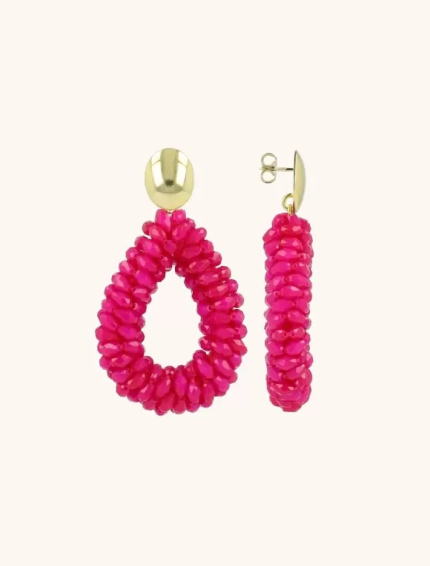 Sale Fuchsia Oorbellen Anne Druppel L Marquis Glassberry