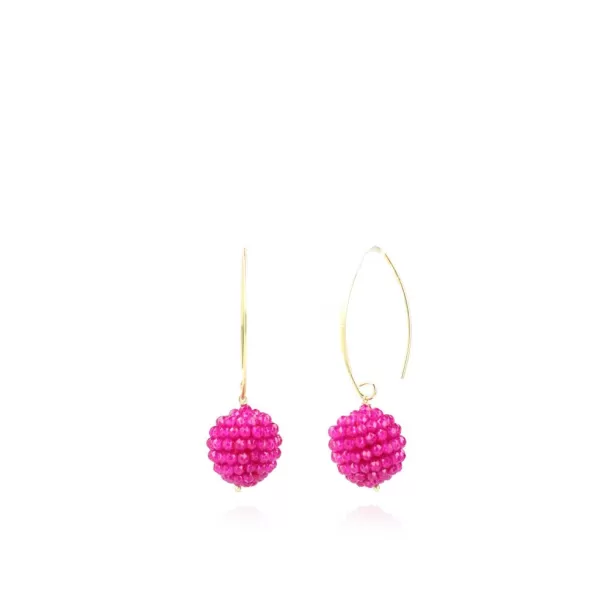 Store Fuchsia Oorbellen Lexi Globe S Glassberry