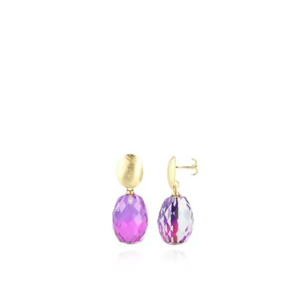 Discount Fuchsia Roze Oorbellen Romijn Quartz M Quartz