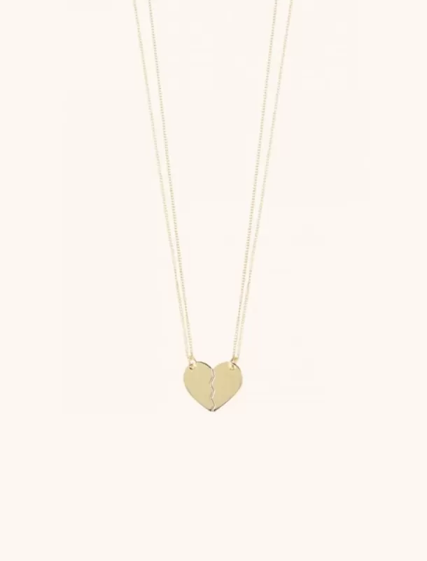 Best Sale Gedeeld Hart Ketting Kettingen