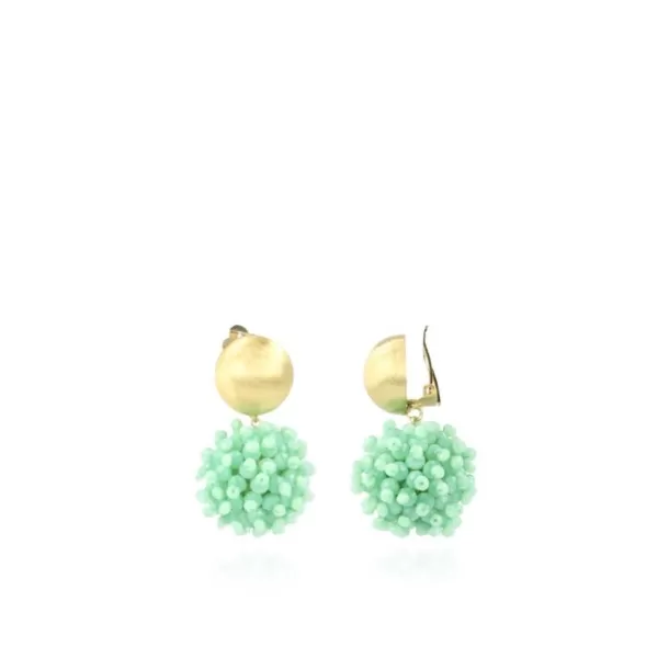Online Licht Turquoise Oorbellen Louise Glassberry Globe L Dubbel Tonal Clip Oorbellen