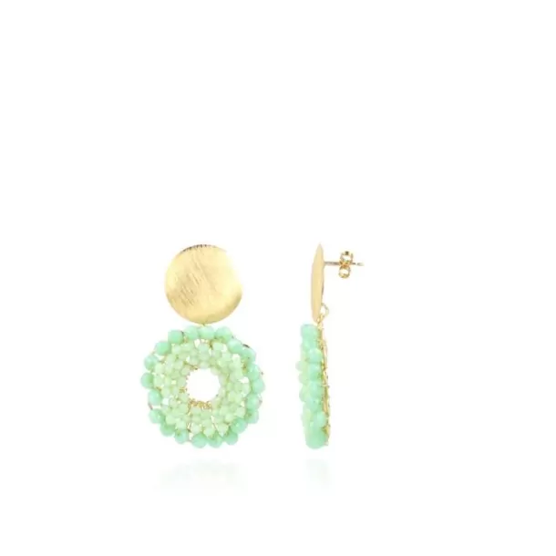 Shop Licht Turquoise Oorbellen Poppy Rond S Glassberry