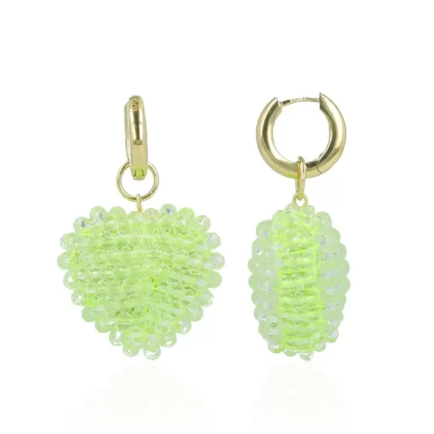 Clearance Lime Oorbellen Carmen Hart Glassberry