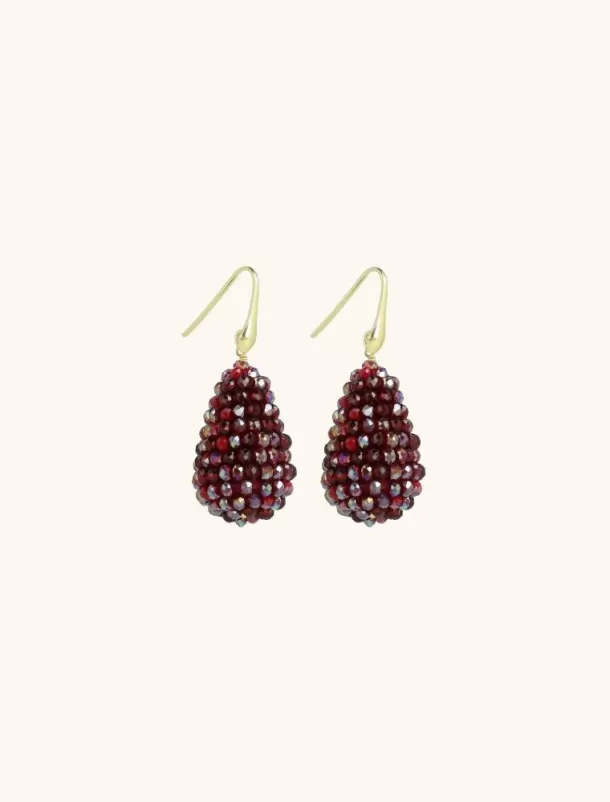 Shop Metallic Bordeaux Oorbellen Amy Cone S Glassberry