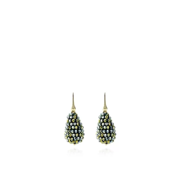 Flash Sale Metallic Groene Oorbellen Amy Cone S Glassberry