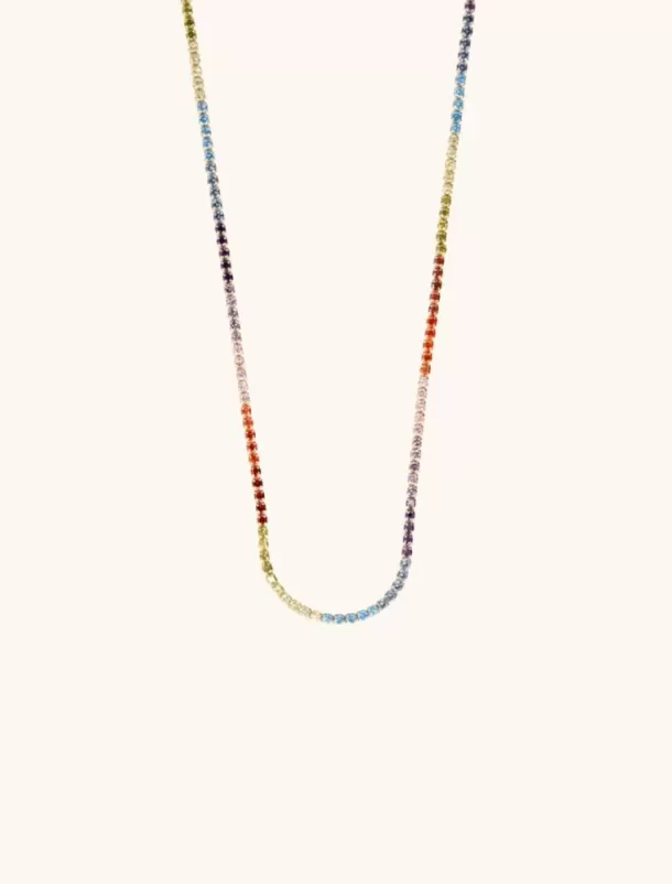 Cheap Regenboog Tennis Ketting Kettingen