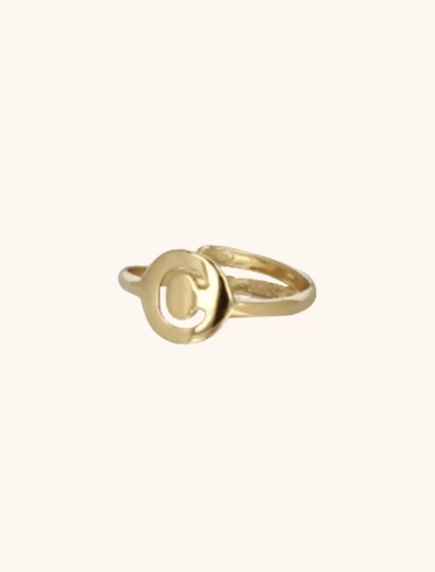 New Rose Ring Initial Small Ringen