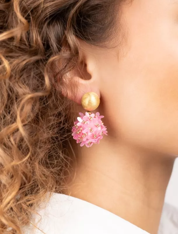 Best Roze Oorbellen Daisy Globe S Flower Sequin