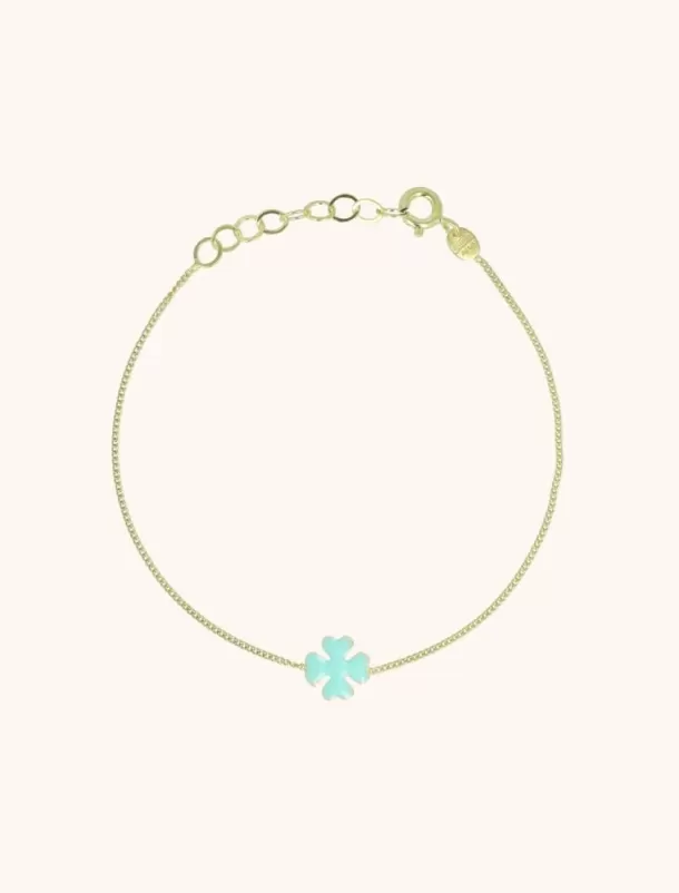 Fashion Symbool Armband Klaver Turquoise Armbanden