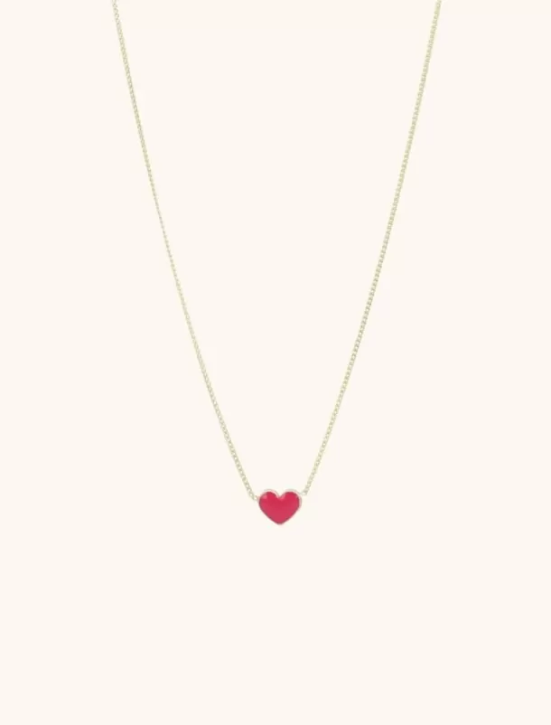 Discount Symbool Ketting Hart Fuchsia Kettingen