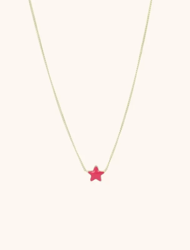 Cheap Symbool Ketting Ster Fuchsia Kettingen