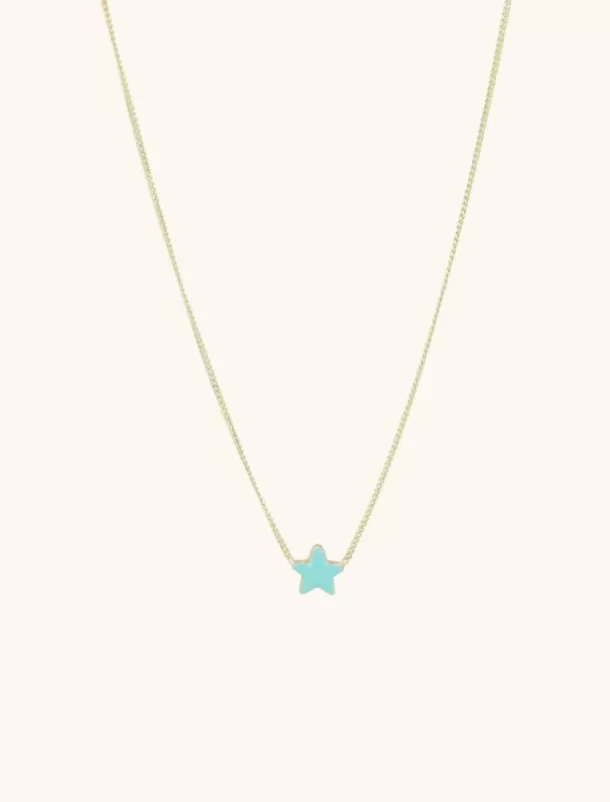 Outlet Symbool Ketting Ster Turquoise Kettingen