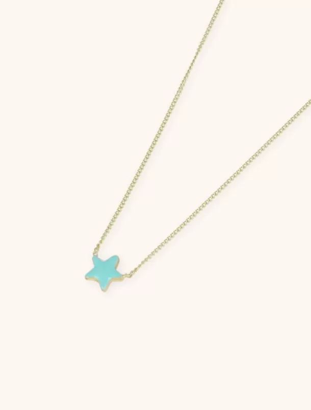 Outlet Symbool Ketting Ster Turquoise Kettingen