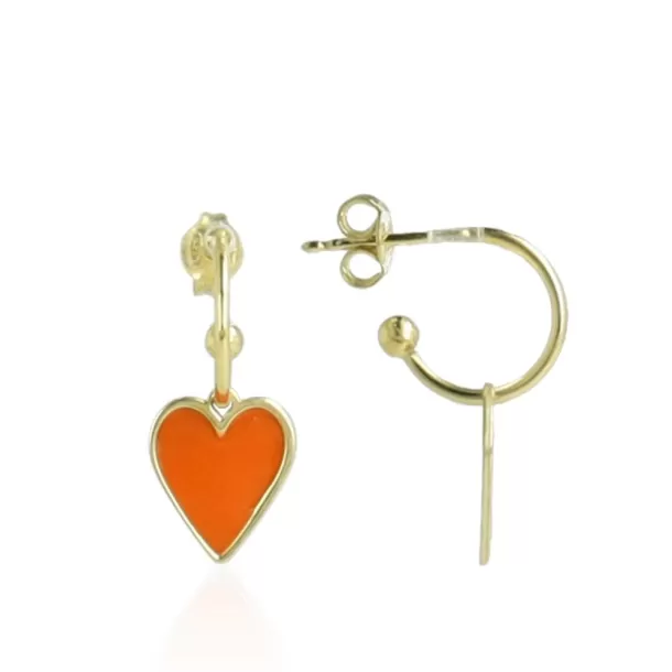 Sale Symbool Oorbellen Hart Pendant Oranje Dutch Essentials