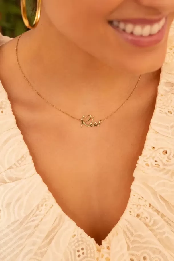Outlet Vintage Naam Ketting 5-7 Letters Kettingen
