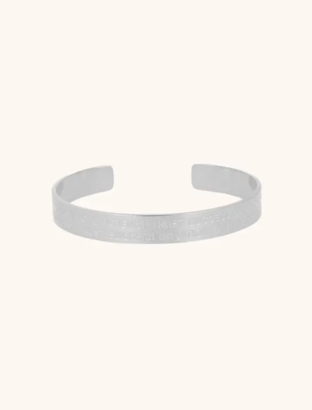 Online Zilveren Armband Quote M Armbanden