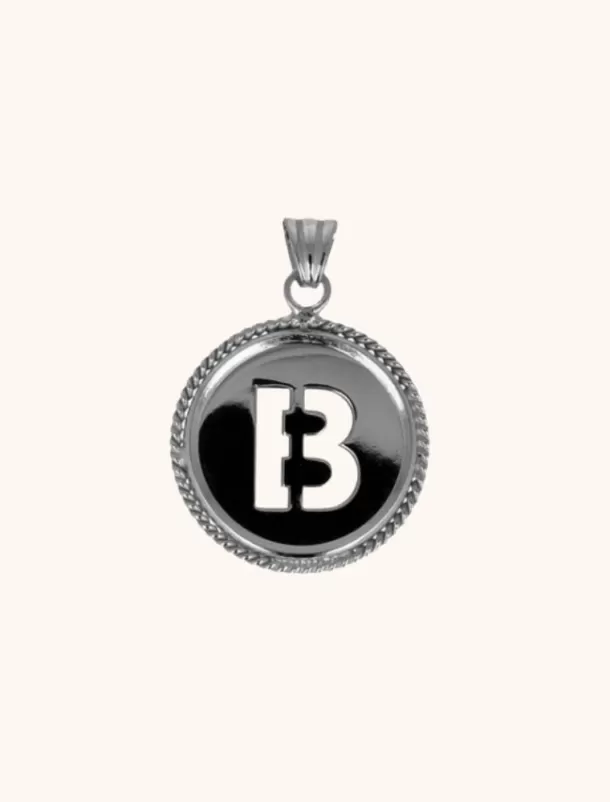 Online Zilveren Initial Medallion Pendant Kettingen