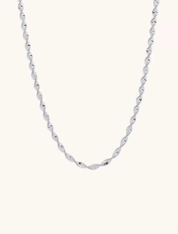 Best Sale Zilveren Ketting Twisted Kettingen